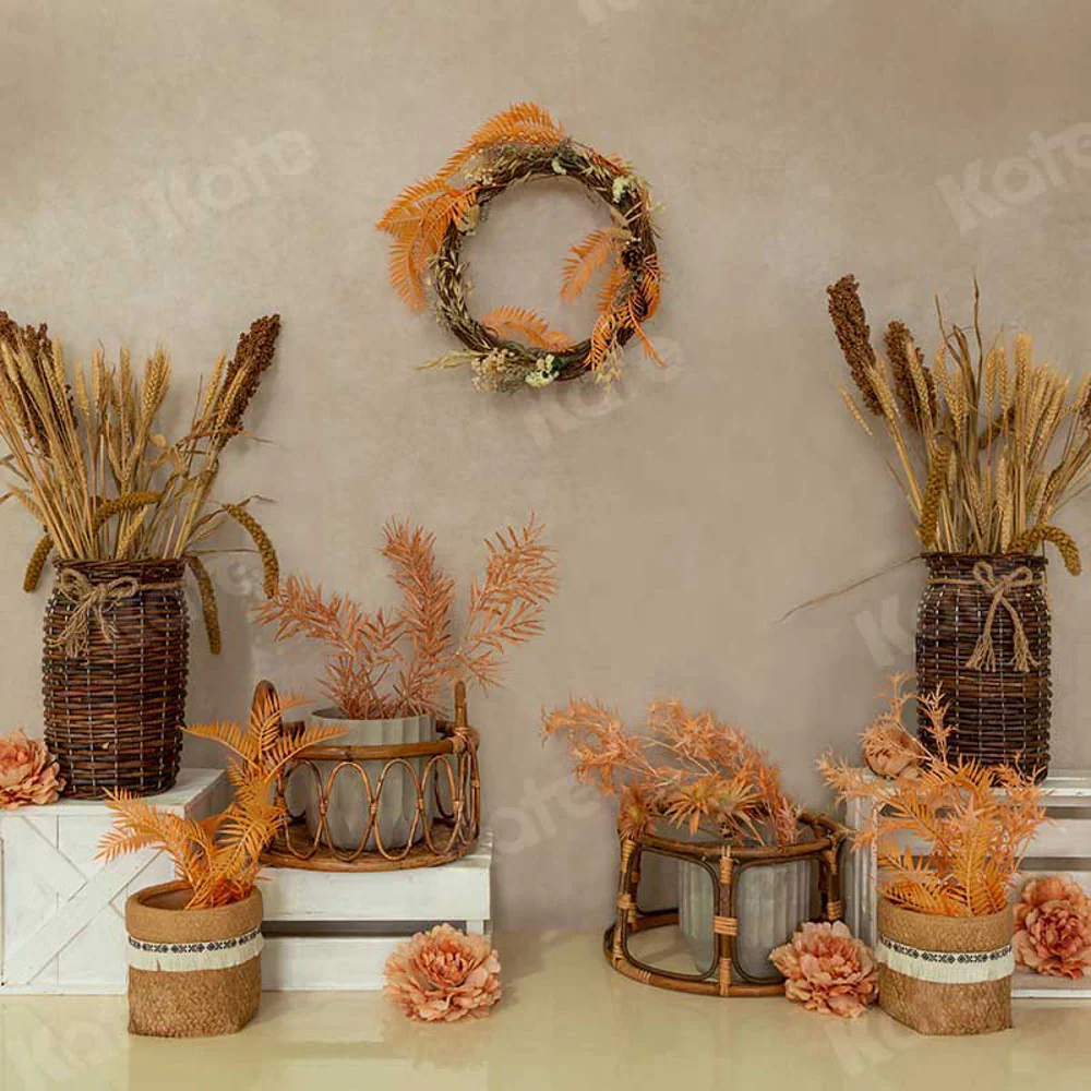 Kate Autumn Boho Thanksgiving Harvest Backdrop Designed by Emetselch - Image 2