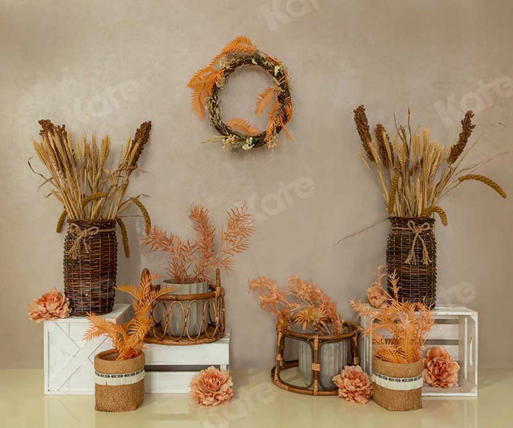 Kate Autumn Boho Thanksgiving Harvest Backdrop Designed by Emetselch - Image 3