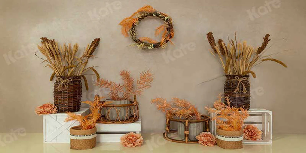 Kate Autumn Boho Thanksgiving Harvest Backdrop Designed by Emetselch - Image 4