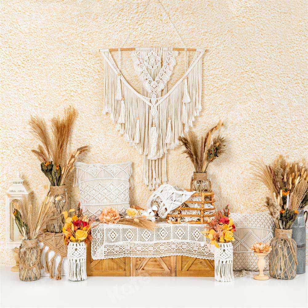 Kate Autumn Boho Wall Pillow Backdrop Designed by Emetselch - Image 2