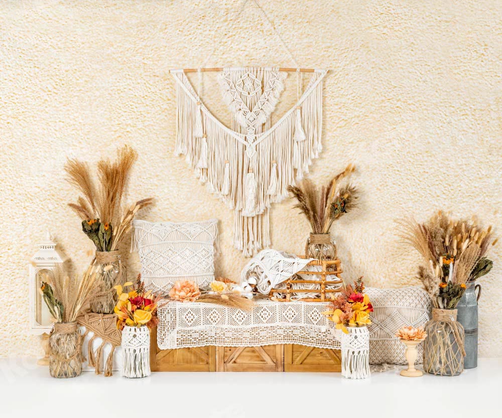 Kate Autumn Boho Wall Pillow Backdrop Designed by Emetselch - Image 3