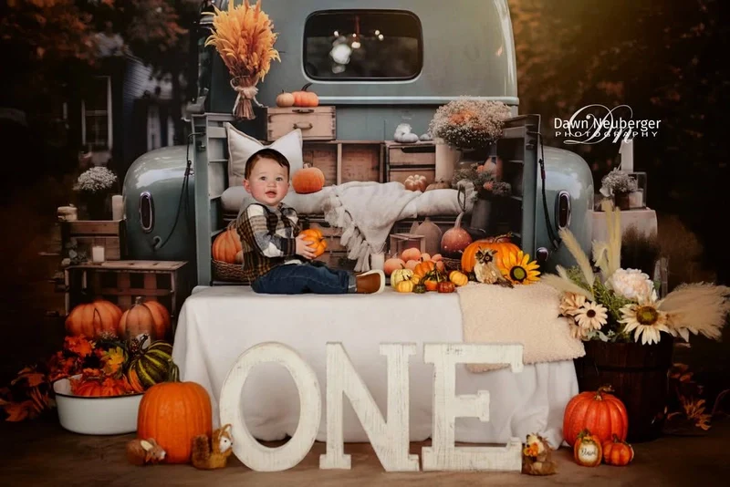 Kate Autumn Car Truck Backdrop for Photography - Image 7