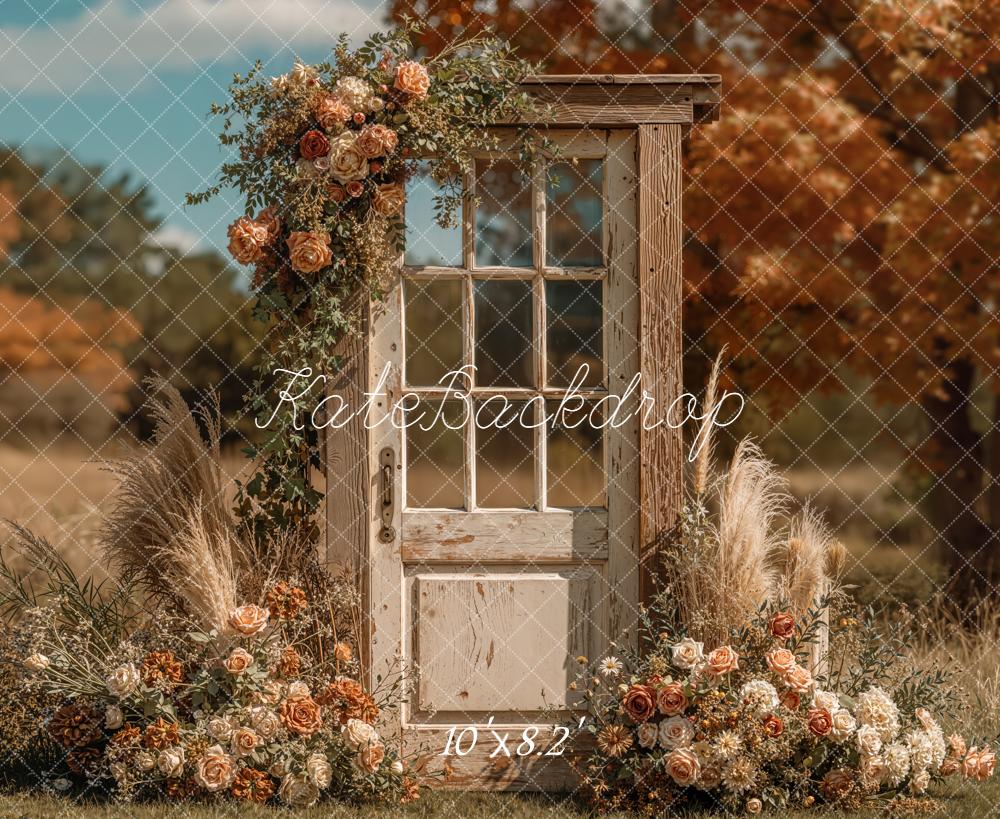 Kate Autumn Field Floral Door Backdrop Designed by Emetselch - Image 6