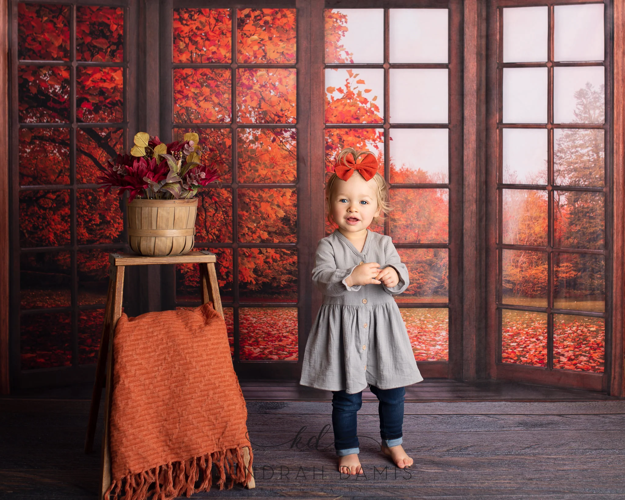 Kate Autumn Fallen Leaves Backdrop Window for Photography - Image 3