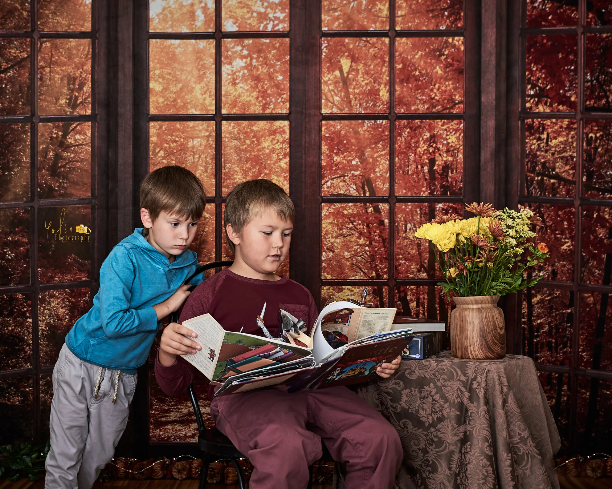 Kate Autumn Fallen Leaves Backdrop Window for Photography - Image 7
