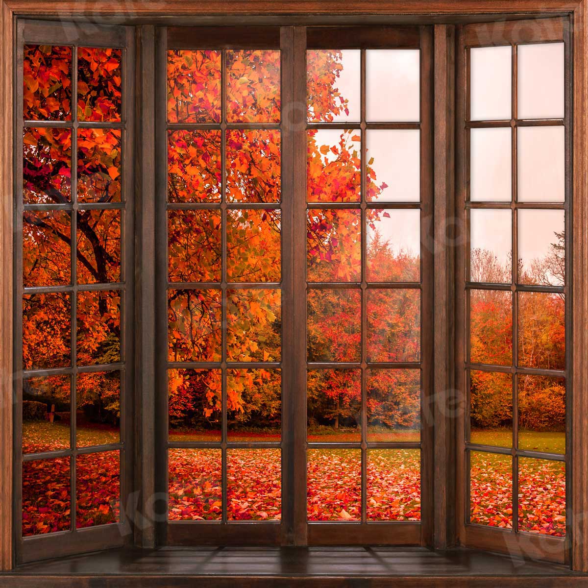 Kate Autumn Fallen Leaves Backdrop Window for Photography - Image 8