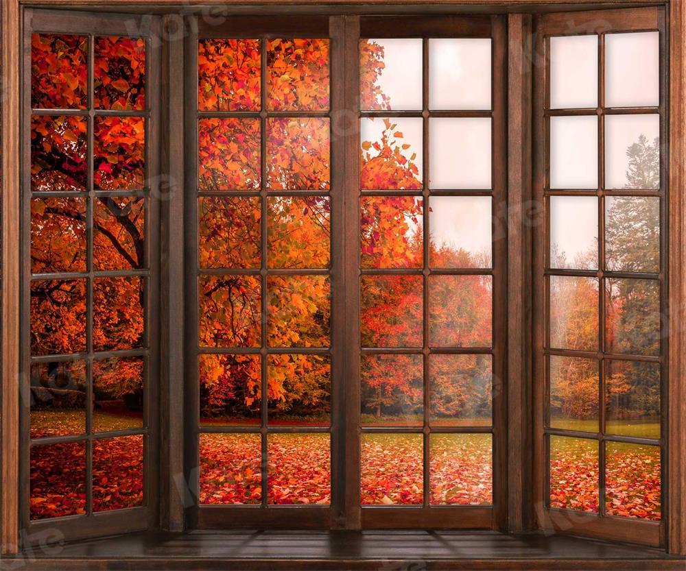 Kate Autumn Fallen Leaves Backdrop Window for Photography - Image 9