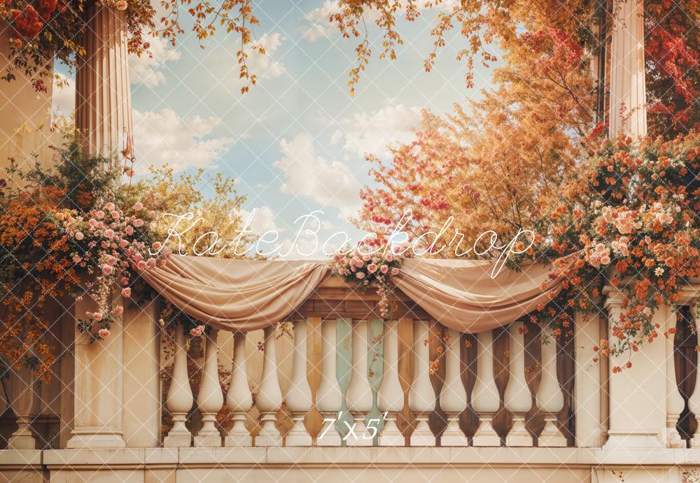 Kate Autumn Fine Art Flower Balcony Backdrop Designed by Emetselch - Image 2