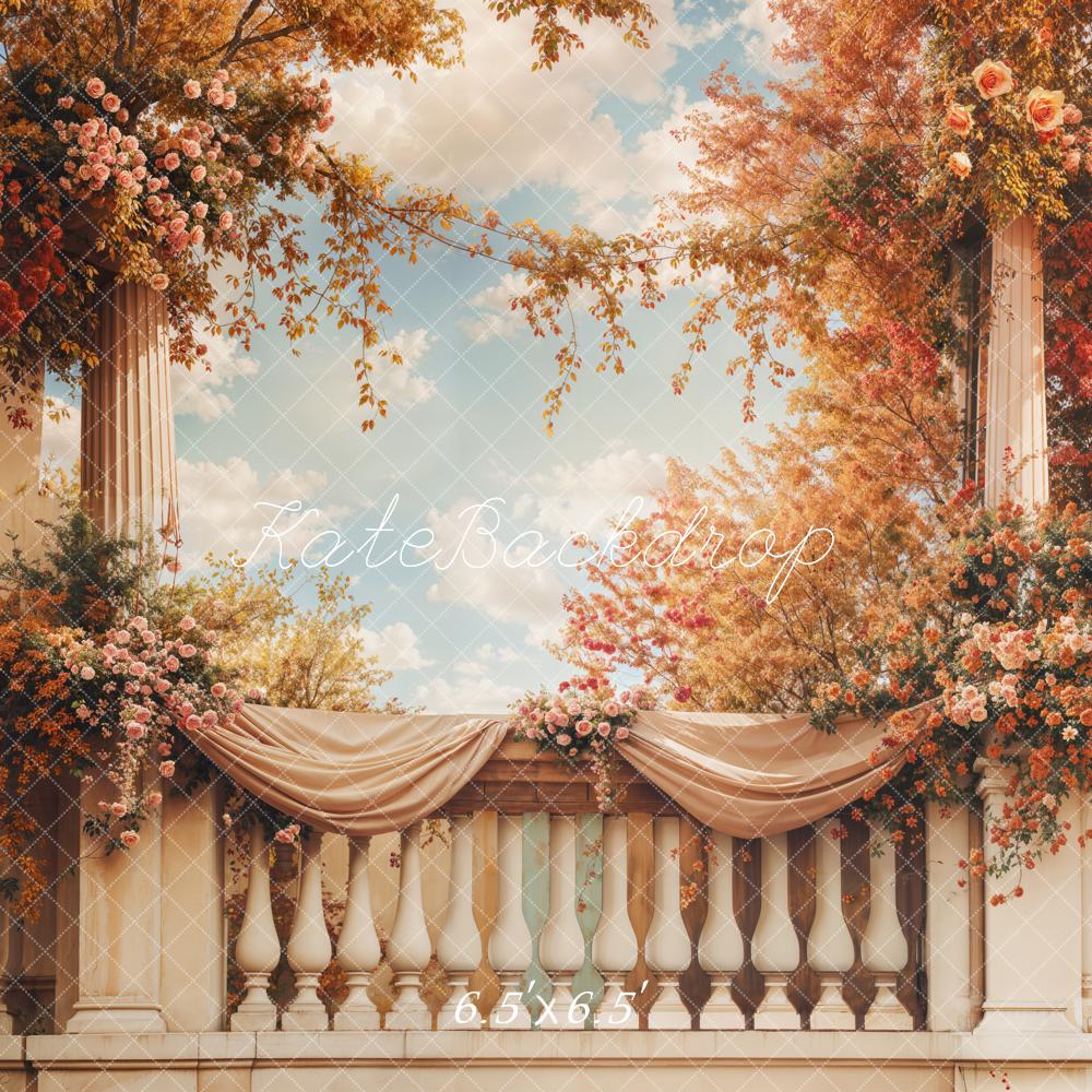 Kate Autumn Fine Art Flower Balcony Backdrop Designed by Emetselch - Image 3