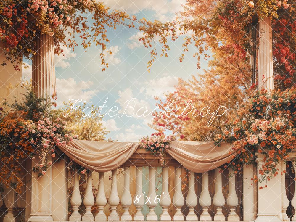 Kate Autumn Fine Art Flower Balcony Backdrop Designed by Emetselch - Image 4