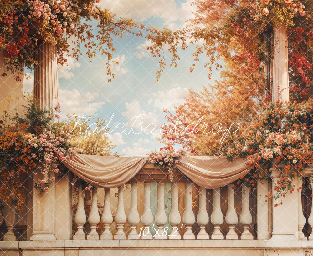 Kate Autumn Fine Art Flower Balcony Backdrop Designed by Emetselch - Image 5