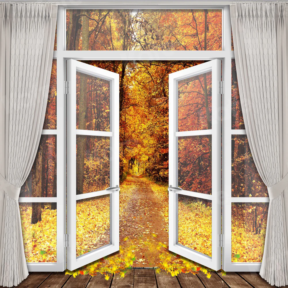 Kate Autumn Forest Door Backdrop for Photography - Image 2