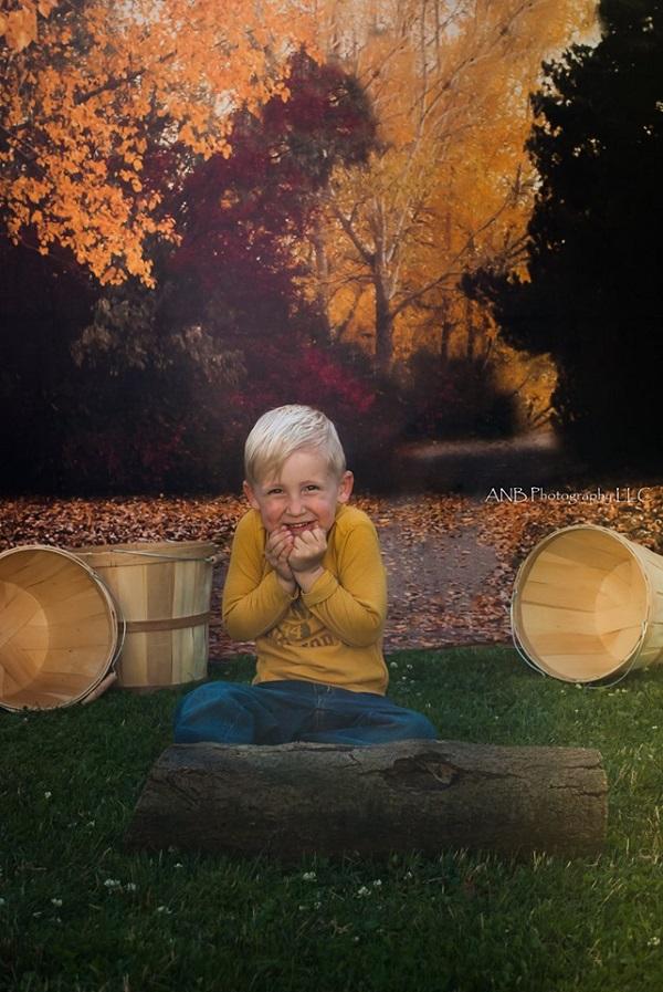 Kate Autumn Golden Leaves Backdrop Designed by Rose Abbas - Image 4