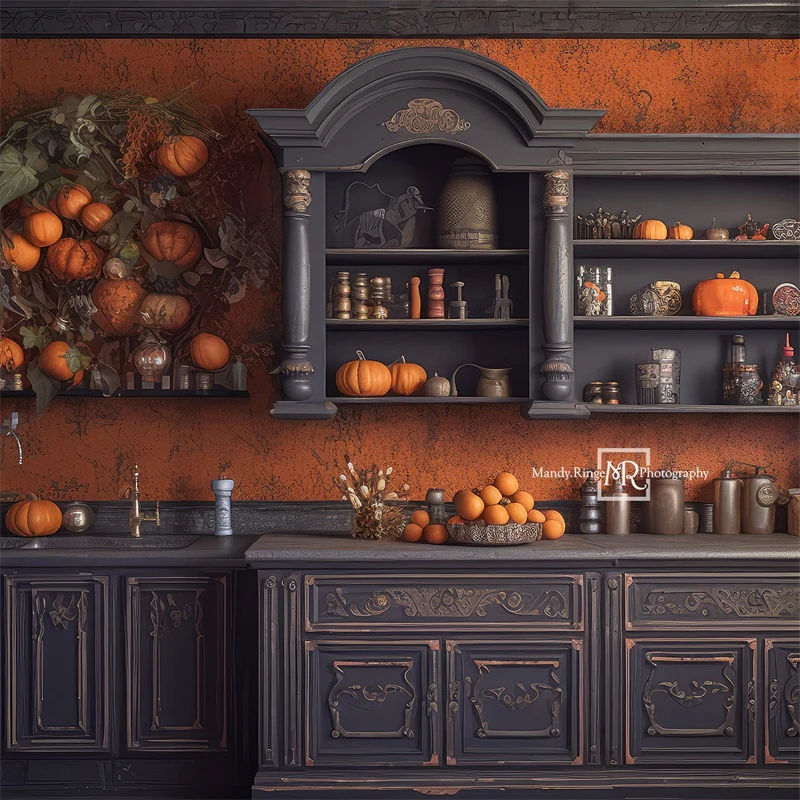 Kate Autumn Kitchen Pumpkins Backdrop Designed by Mandy Ringe Photography - Image 4