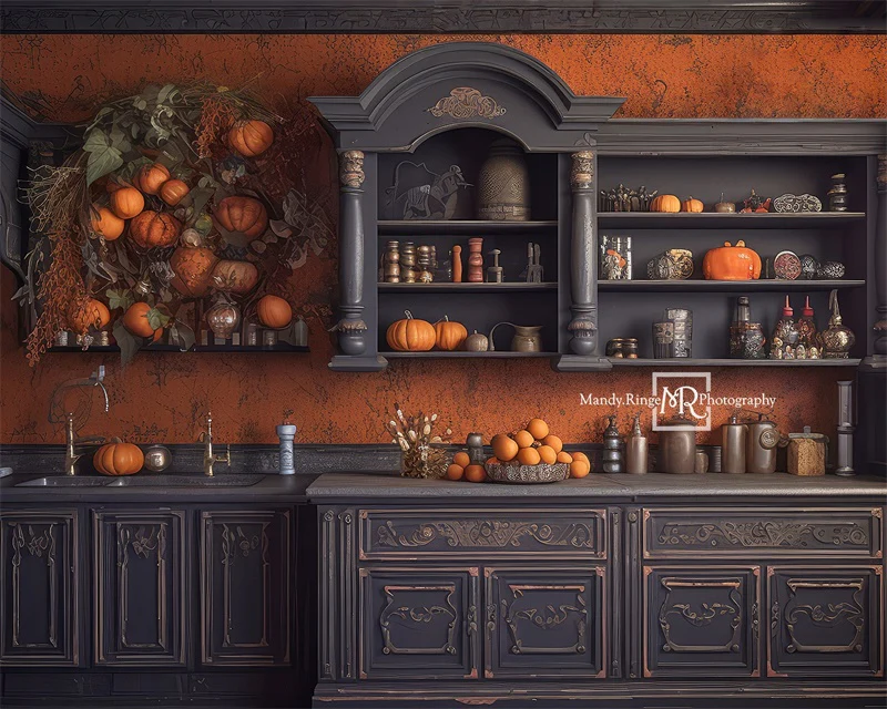 Kate Autumn Kitchen Pumpkins Backdrop Designed by Mandy Ringe Photography - Image 5