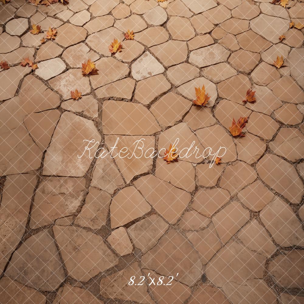 Kate Autumn Leaves Cobblestone Ground Floor Backdrop Designed by Emetselch - Image 5