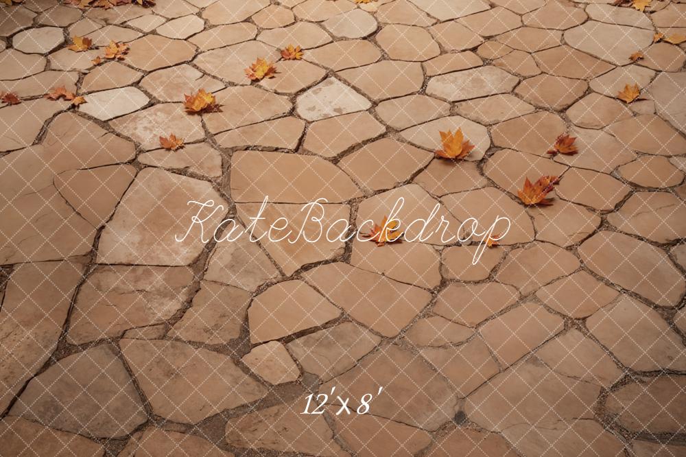 Kate Autumn Leaves Cobblestone Ground Floor Backdrop Designed by Emetselch - Image 8