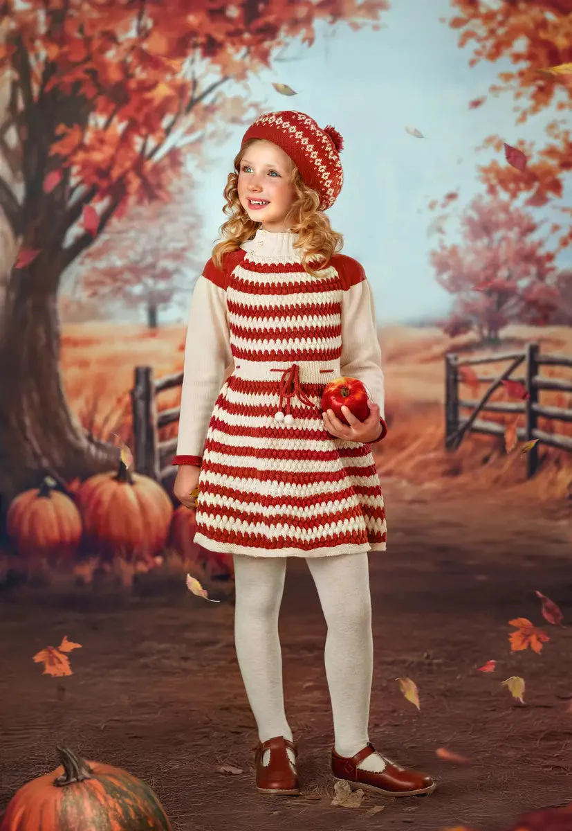Kate Autumn Maple Leaves Forest Field Pumpkin Path Backdrop Designed by GQ - Image 3