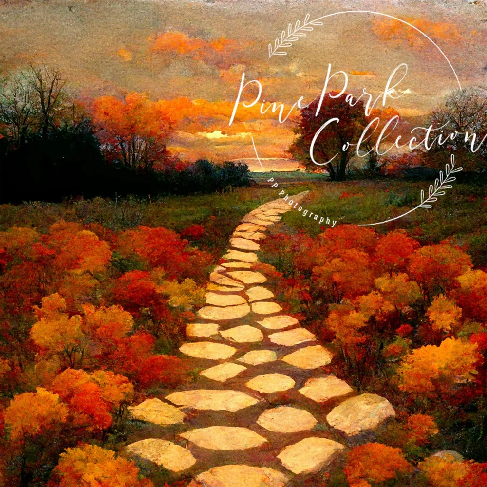 Kate Autumn Path Sunrise Backdrop Designed By Pine Park Collection - Image 2