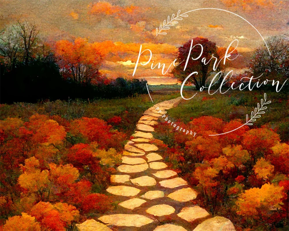 Kate Autumn Path Sunrise Backdrop Designed By Pine Park Collection - Image 3