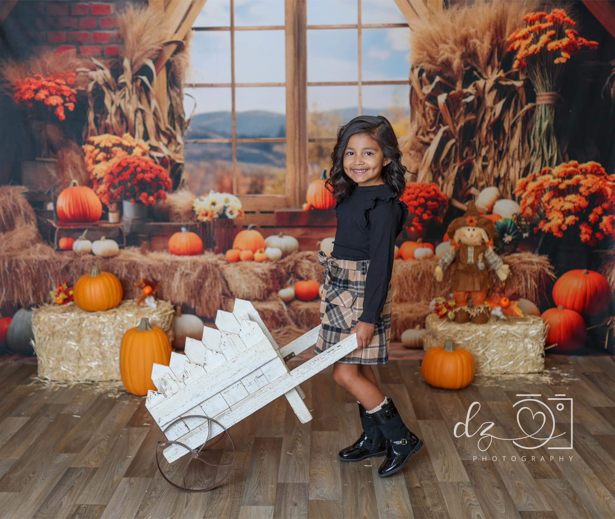 Kate Autumn Pumpkin Barn Backdrop Designed by Emetselch - Image 5