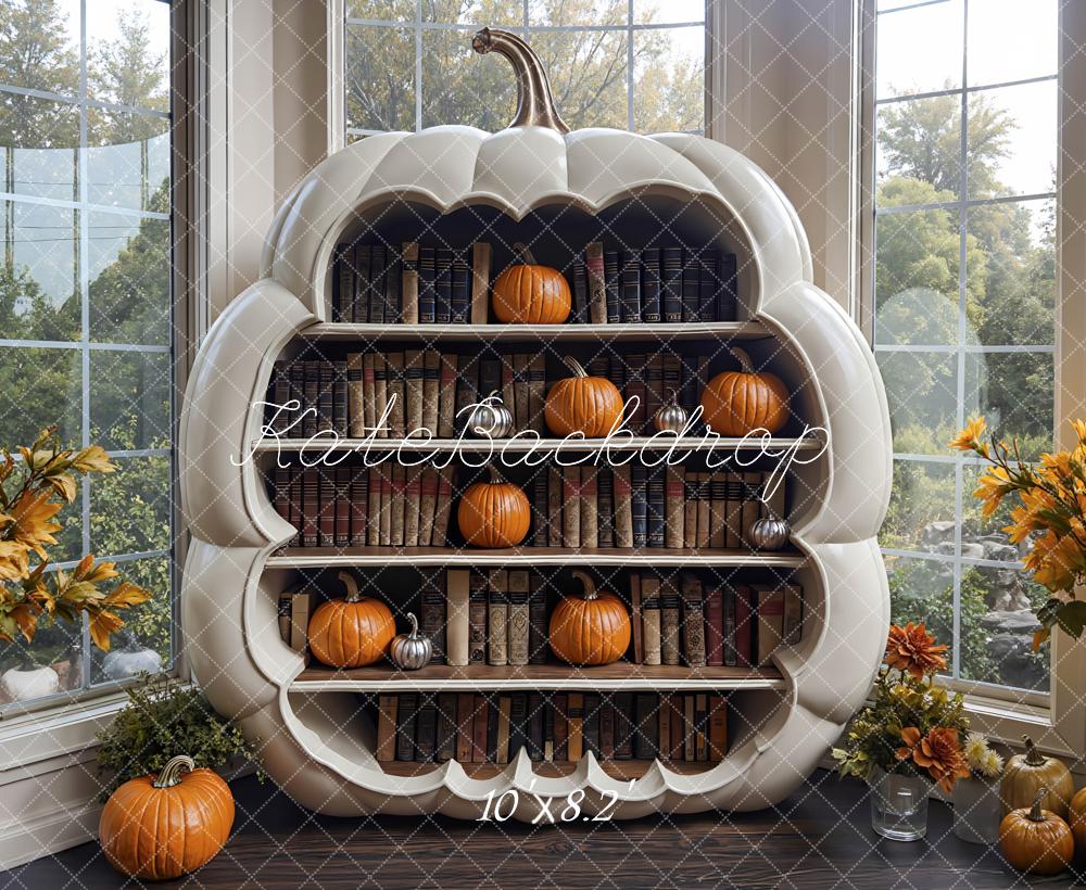 Kate Autumn Pumpkin Bookshelf Pumpkins Backdrop Designed by Mini MakeBelieve - Image 6