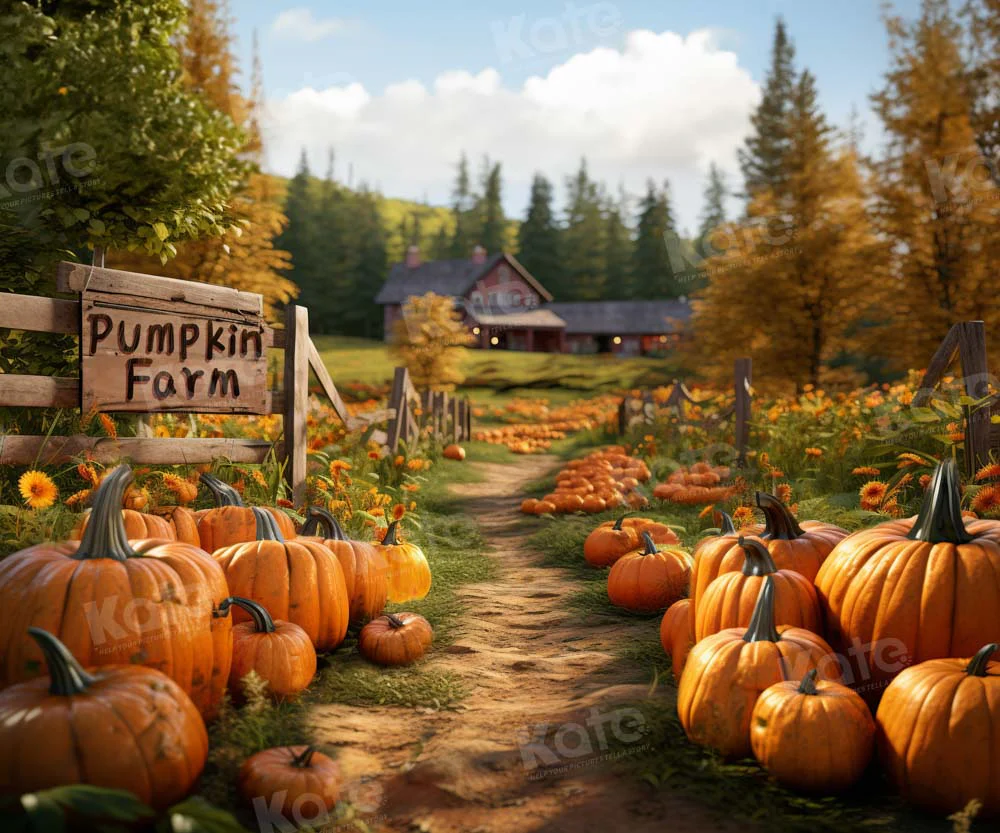 Kate Autumn Pumpkin Farm Backdrop Designed by Emetselch - Image 8