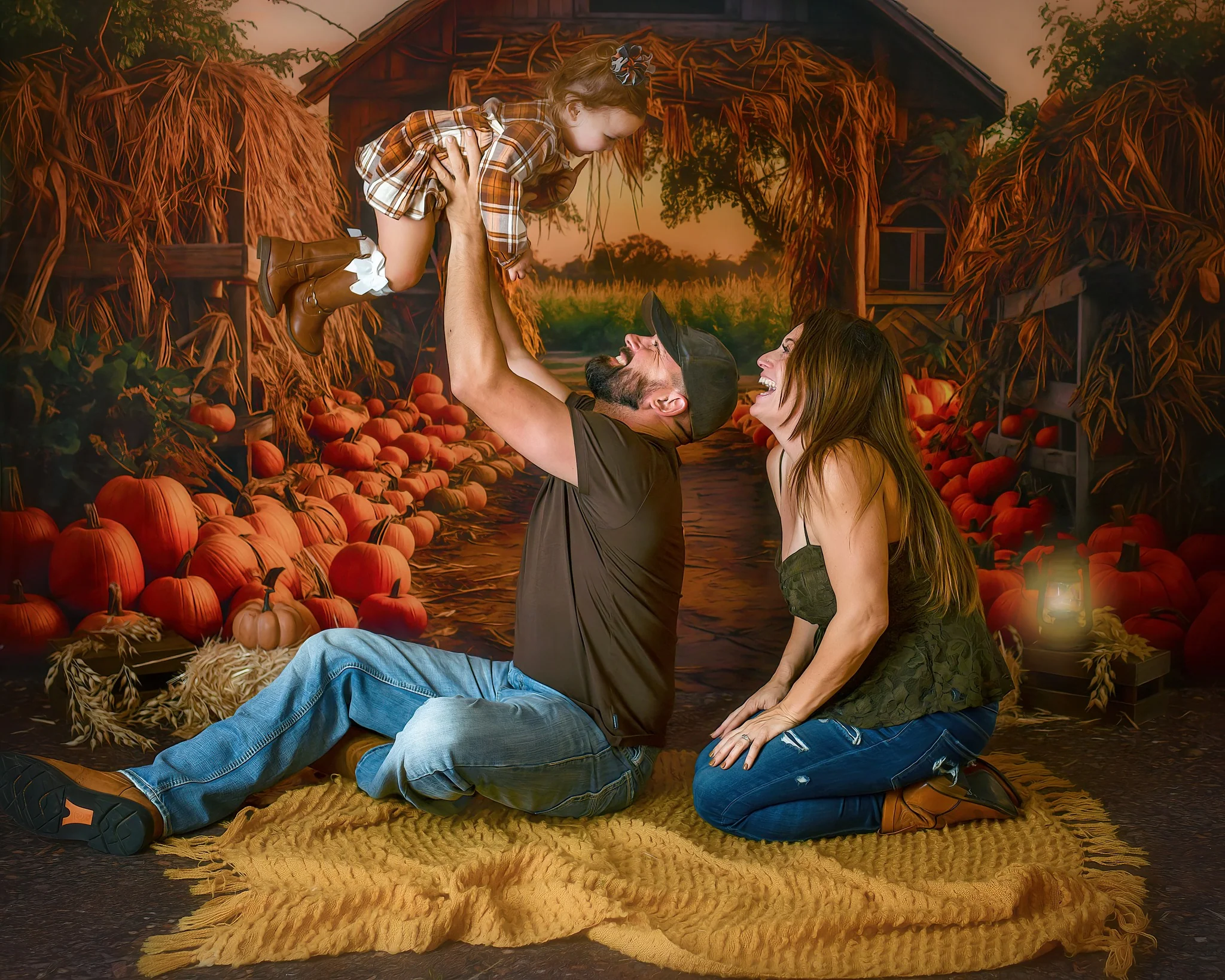 Kate Autumn Pumpkin Farm Backdrop for Photography - Image 6