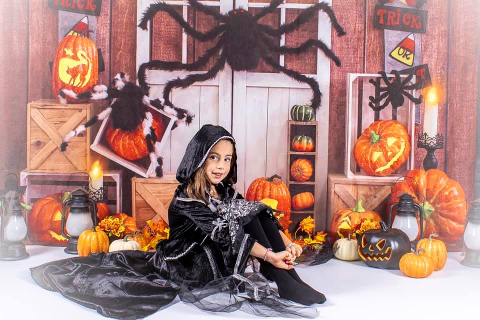 Kate Autumn Pumpkin Halloween Backdrop Designed by Emetselch - Image 3