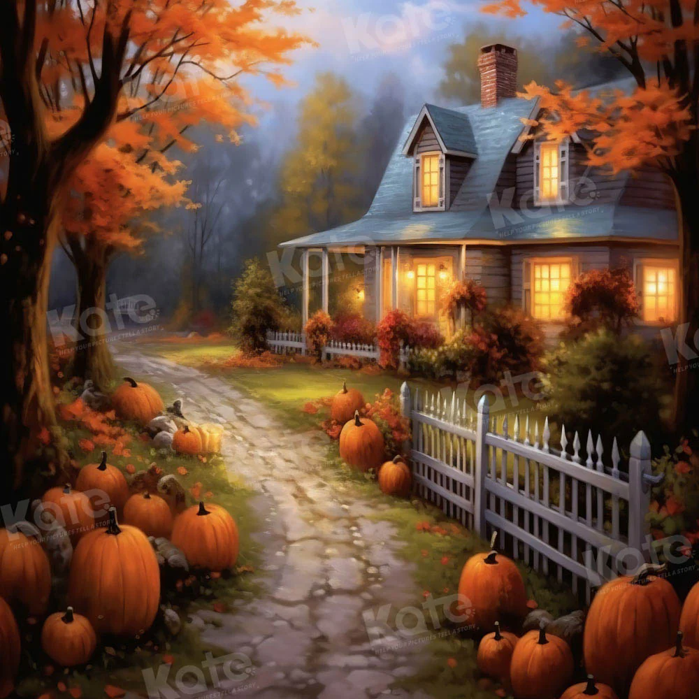 Kate Autumn Pumpkin Path Backdrop Designed by Chain Photography - Image 2
