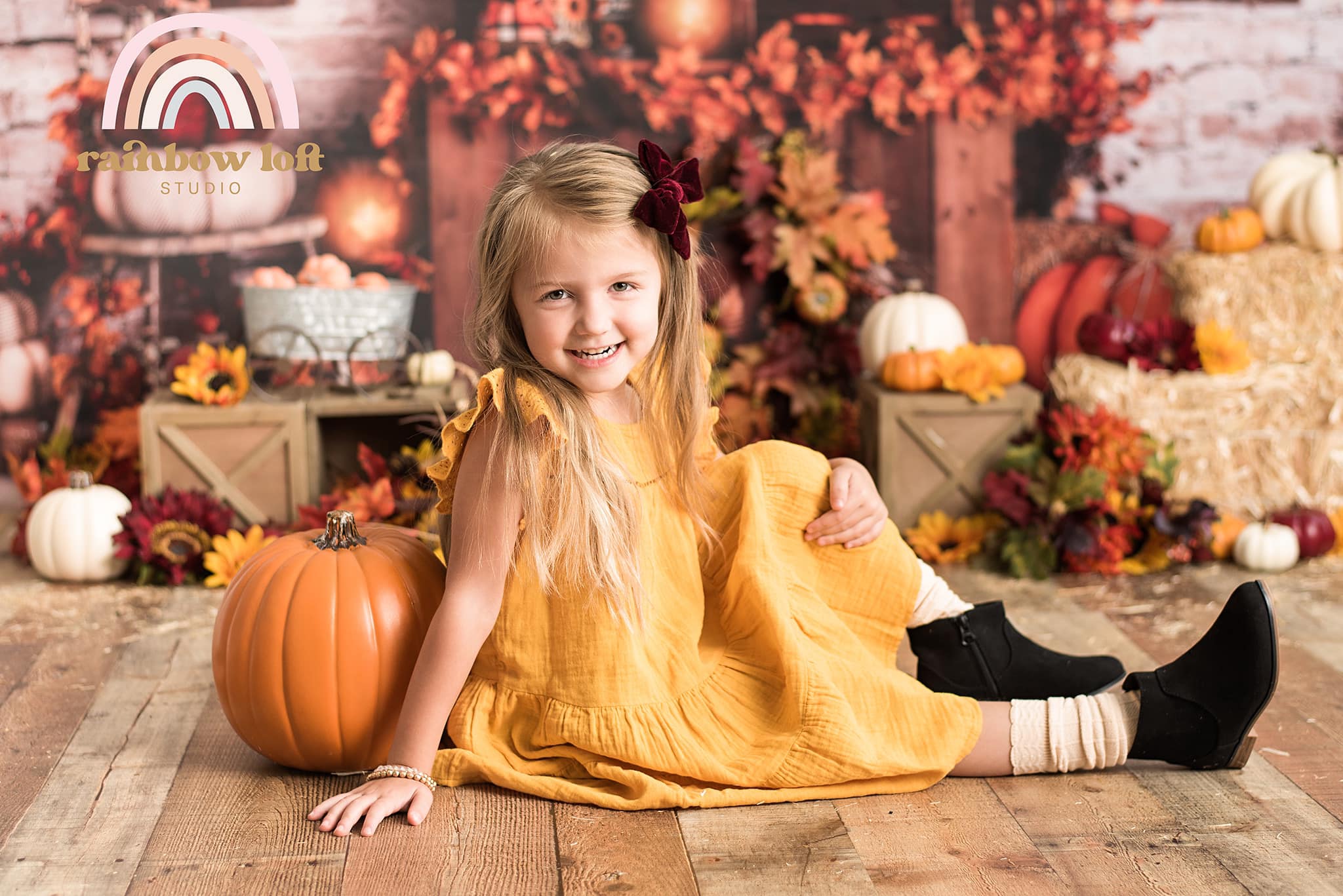 Kate Autumn Pumpkin Stand Harvast Backdrop Designed By Rose Abbas - Image 3