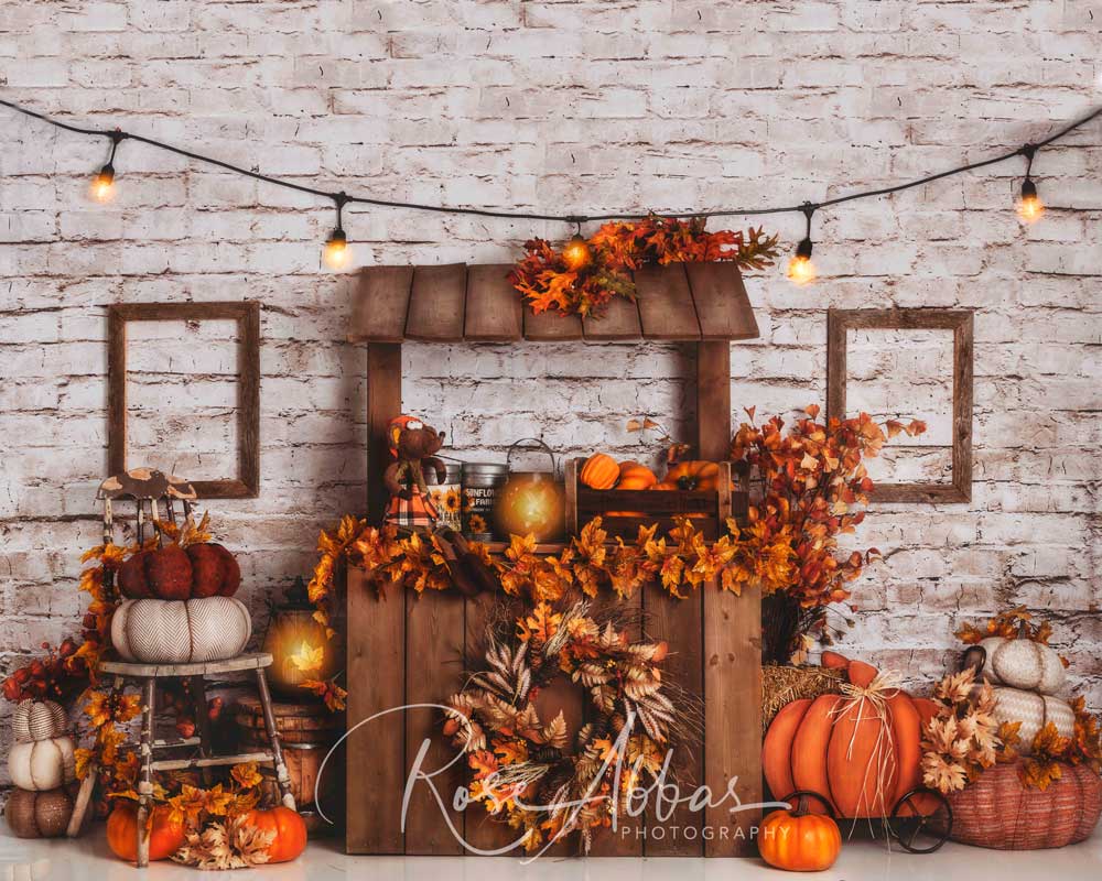 Kate Autumn Pumpkin Stand Harvast Backdrop Designed By Rose Abbas - Image 5