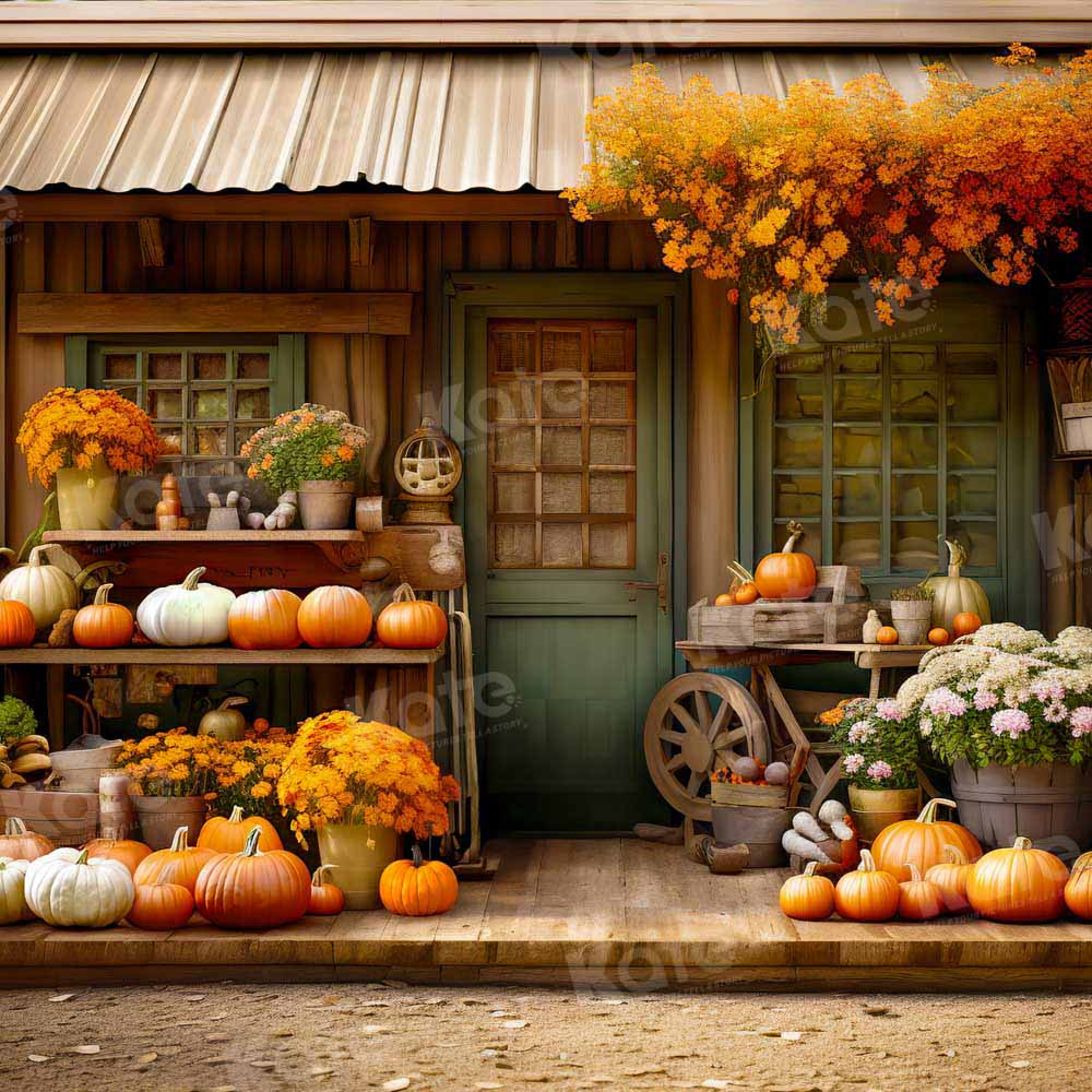 Kate Autumn Pumpkin Store Backdrop Designed by Emetselch - Image 4