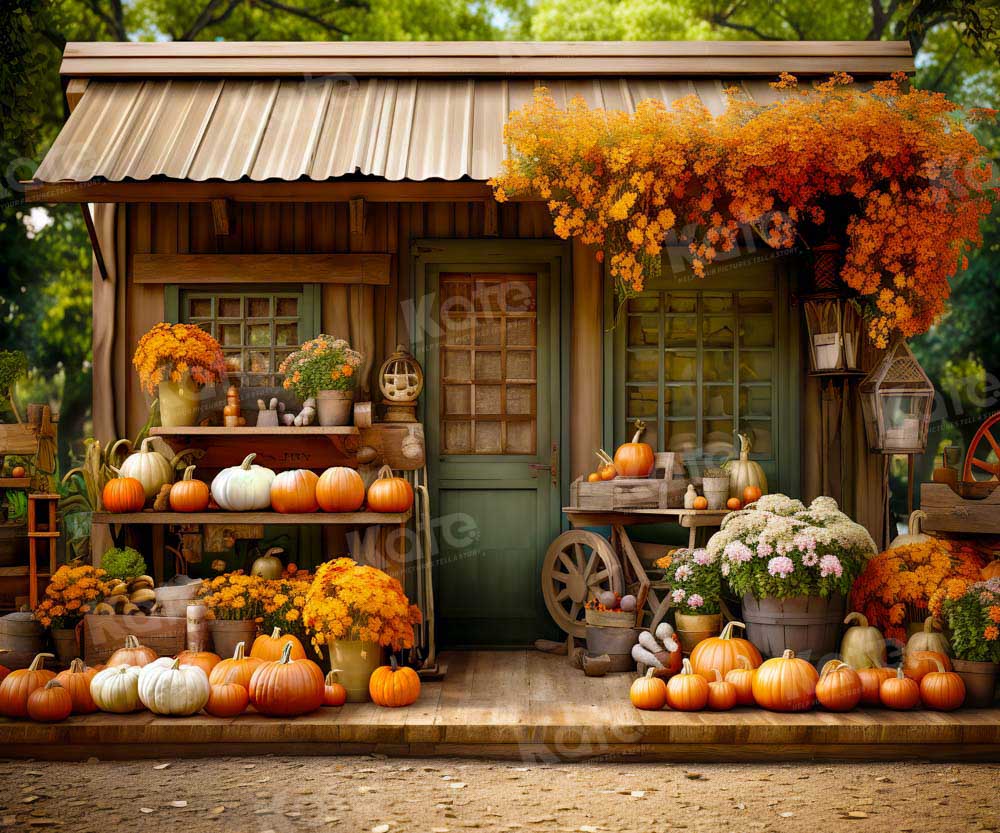 Kate Autumn Pumpkin Store Backdrop Designed by Emetselch - Image 5