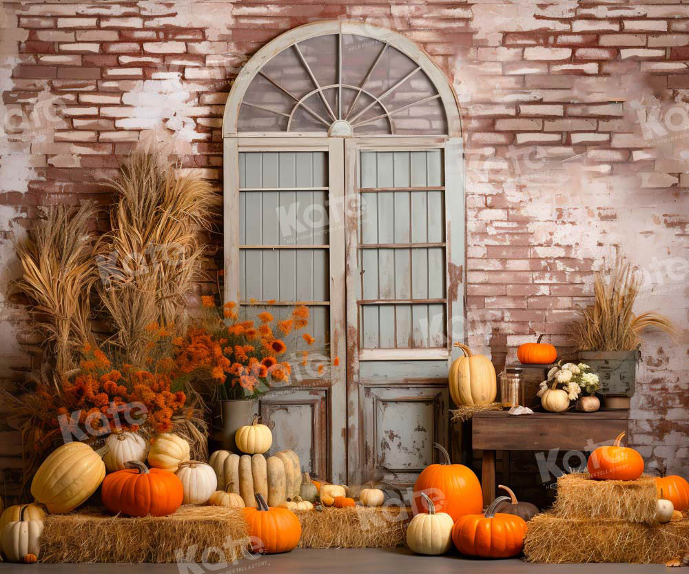 Kate Autumn Pumpkin Wall Backdrop Designed by Emetselch - Image 3