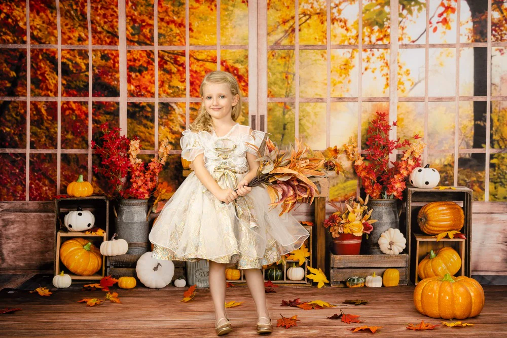 Kate Autumn Pumpkin Window Backdrop Designed by Uta Mueller Photography - Image 6