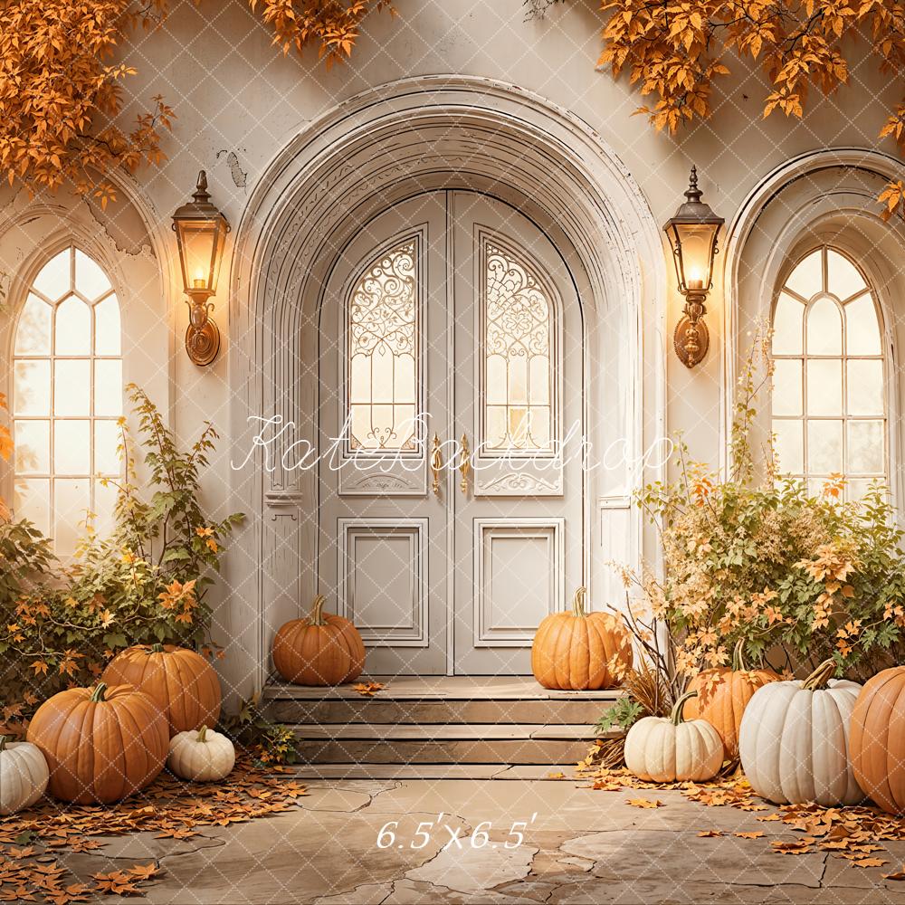 Kate Autumn Pumpkins Archway Lanterns Backdrop Designed by Emetselch - Image 2