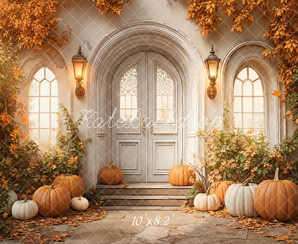 Kate Autumn Pumpkins Archway Lanterns Backdrop Designed by Emetselch - Image 6