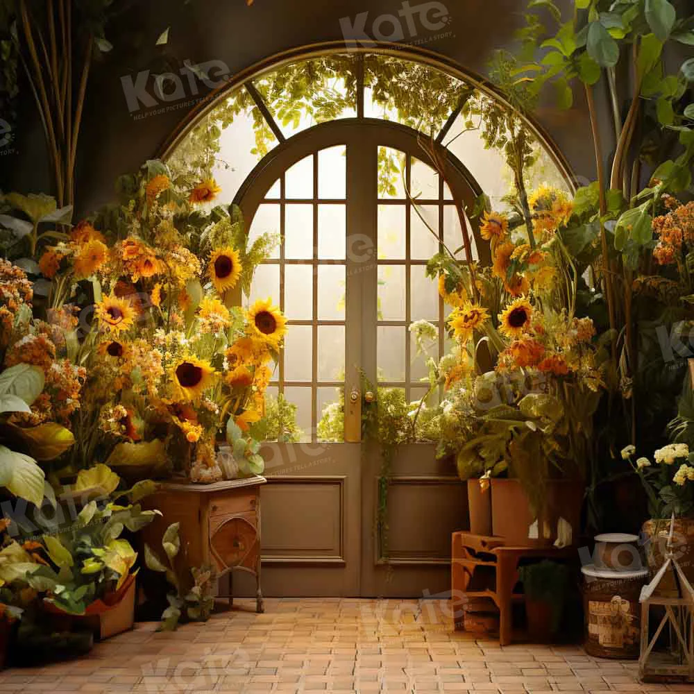 Kate Autumn Sunflower House Backdrop Designed by Emetselch - Image 3
