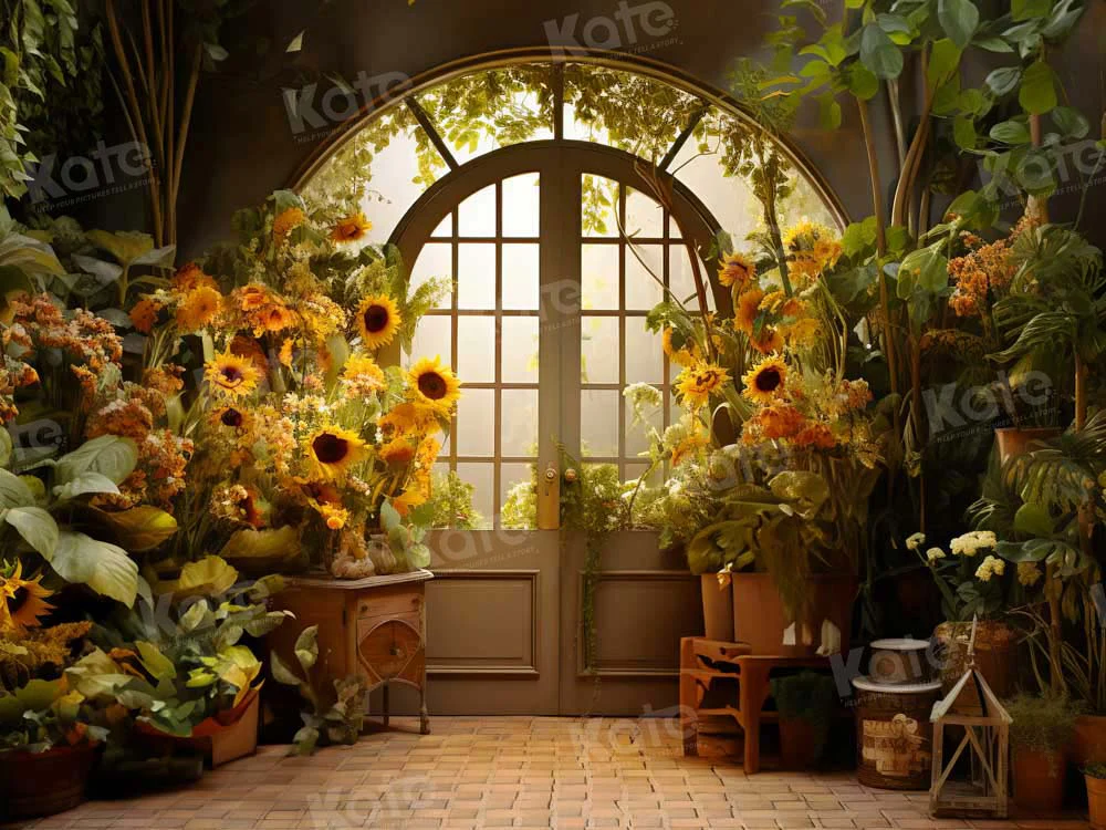 Kate Autumn Sunflower House Backdrop Designed by Emetselch - Image 4