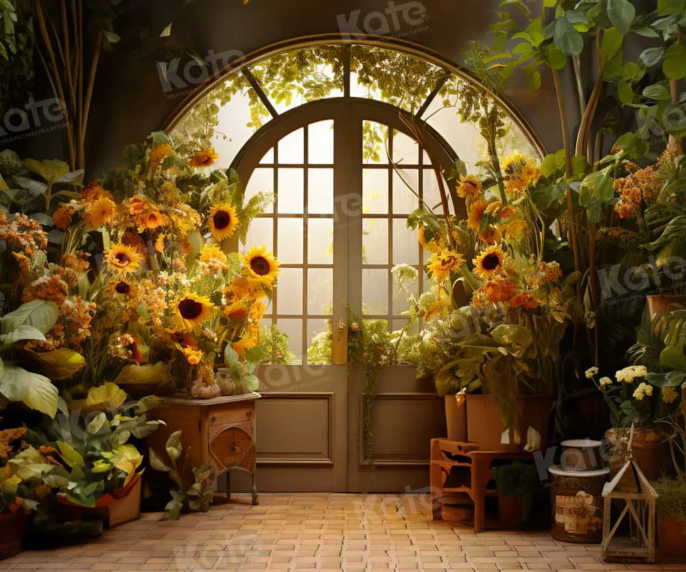 Kate Autumn Sunflower House Backdrop Designed by Emetselch - Image 5