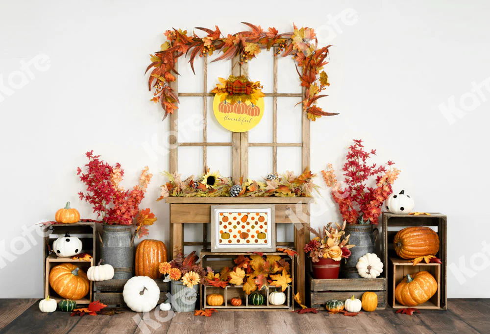 Kate Autumn Thanksgiving Leaves Backdrop Designed by Uta Mueller Photography - Image 2