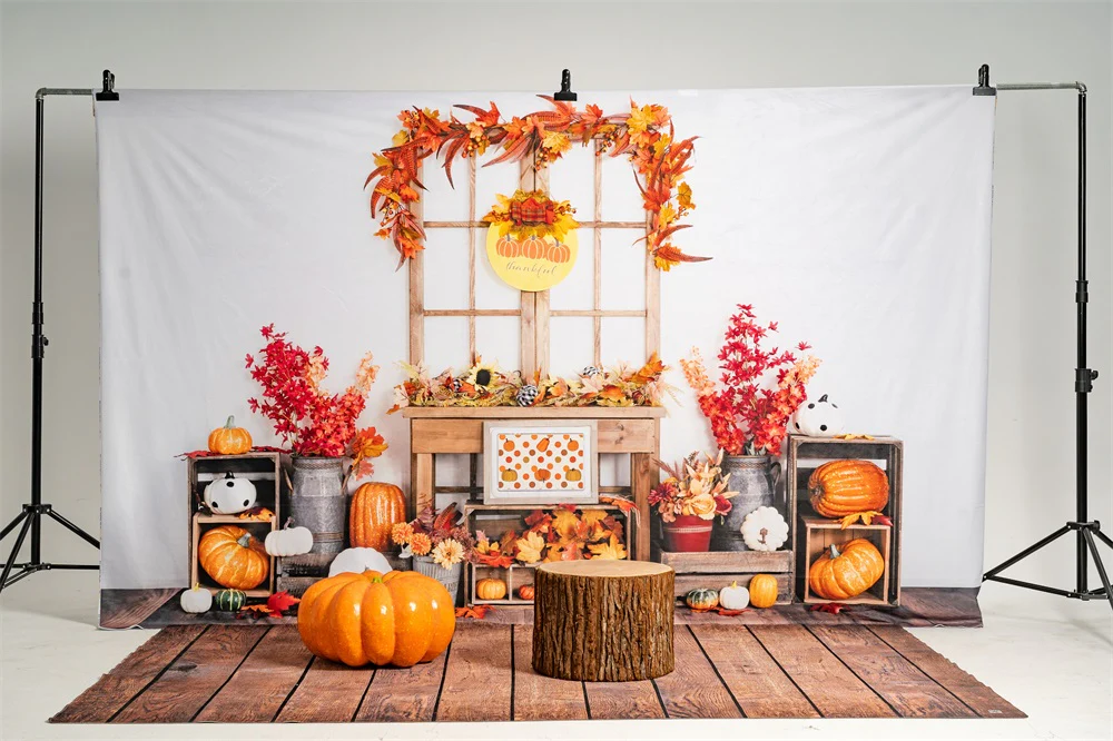 Kate Autumn Thanksgiving Leaves Backdrop Designed by Uta Mueller Photography - Image 3