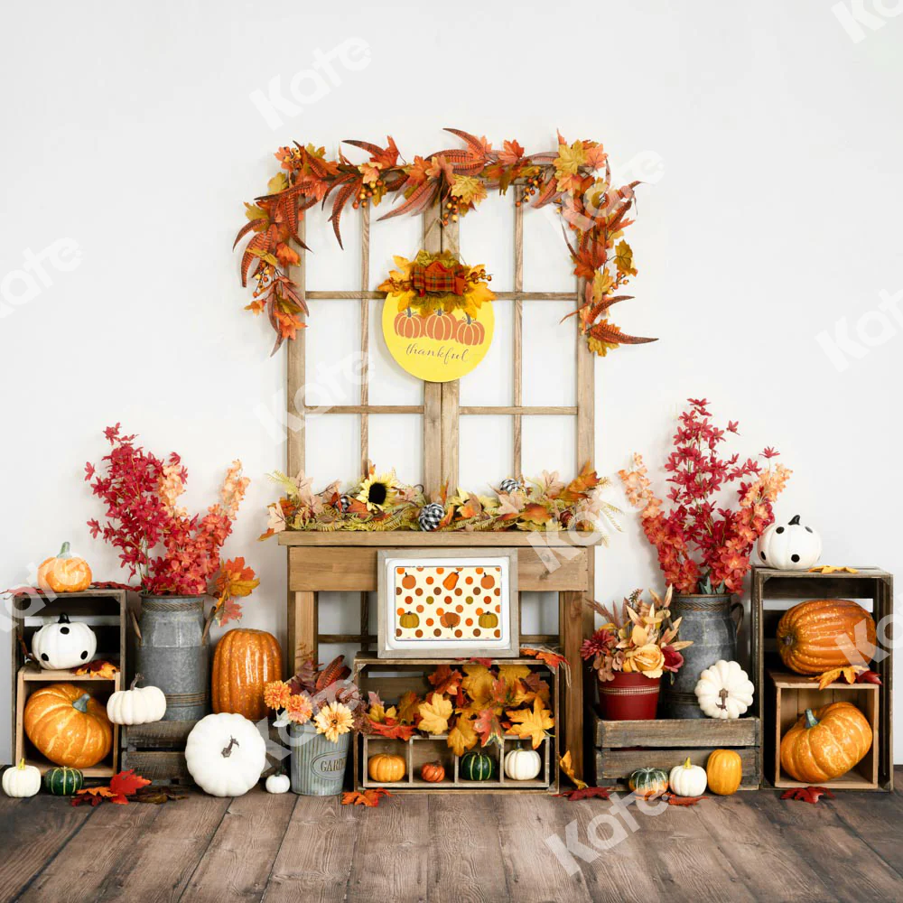 Kate Autumn Thanksgiving Leaves Backdrop Designed by Uta Mueller Photography - Image 4