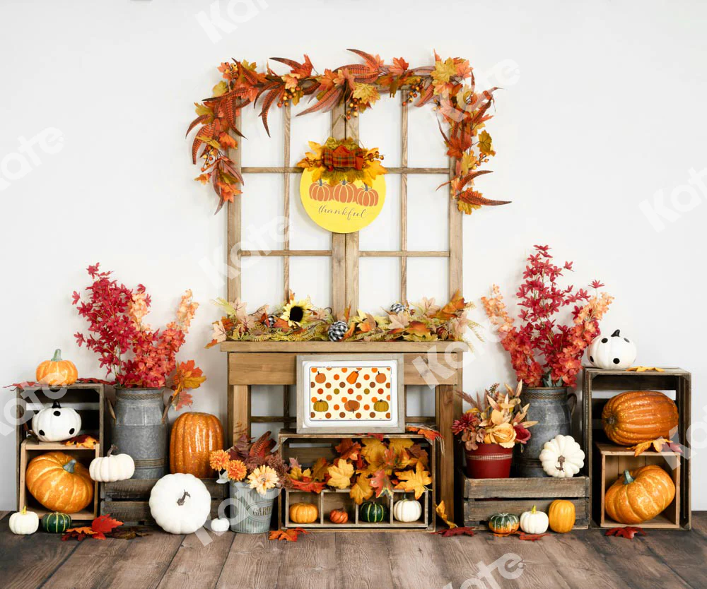 Kate Autumn Thanksgiving Leaves Backdrop Designed by Uta Mueller Photography - Image 6
