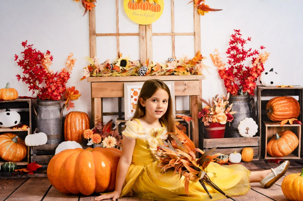 Kate Autumn Thanksgiving Leaves Backdrop Designed by Uta Mueller Photography - Image 7
