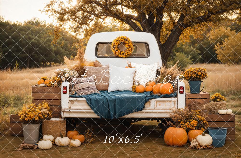 Kate Autumn Truck Pumpkin Backdrop Designed by Emetselch - Image 10