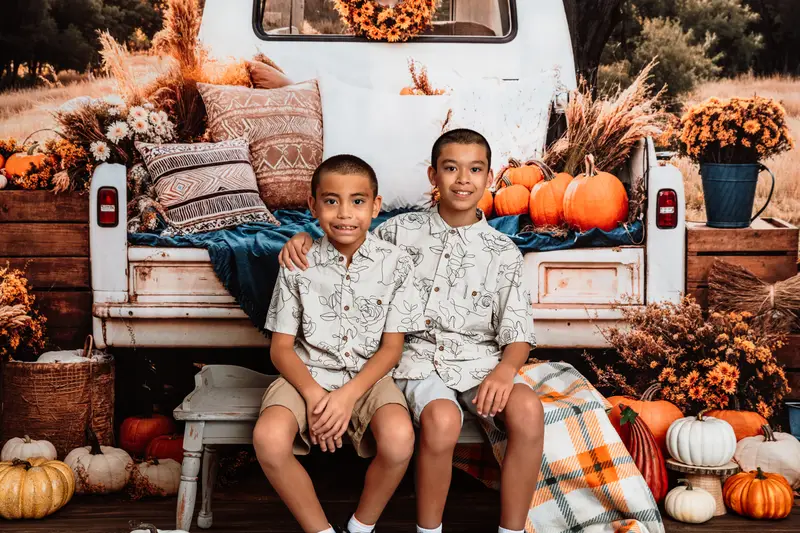 Kate Autumn Truck Pumpkin Backdrop Designed by Emetselch - Image 3