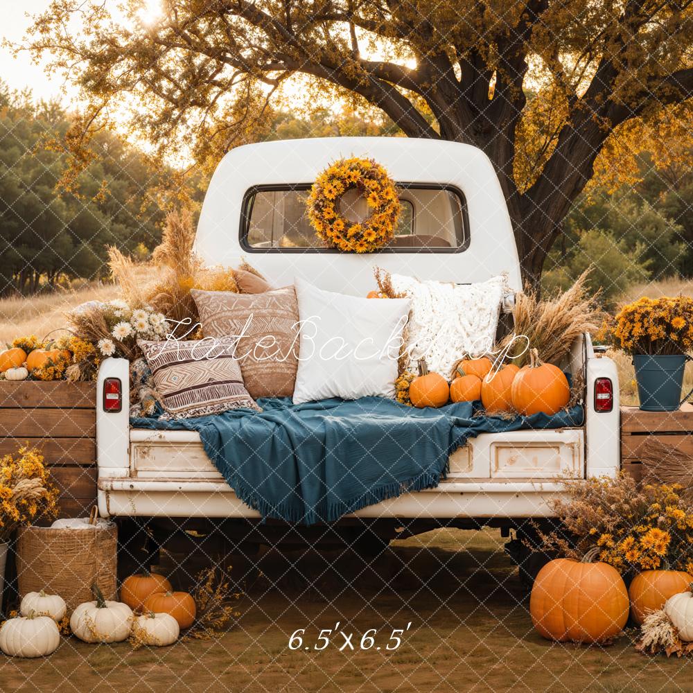 Kate Autumn Truck Pumpkin Backdrop Designed by Emetselch - Image 6