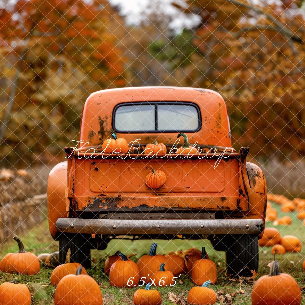 Kate Autumn Truck Pumpkin Patch Backdrop Designed by Patty Robert - Image 2